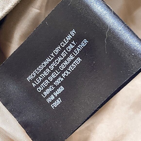 Vintage Metallic Bronze B Collection Leather Jacket Size LP - Picture 4 of 7